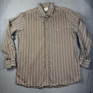 Lacoste Button Down Striped Dress Shirt Size 44(XL)